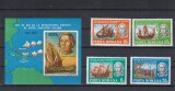 ROMANIA 1992 LP 1296 LP 1297 - 500 ANI DESCOPERIREA AMERICII SERIE+COLITA MNH, Nestampilat