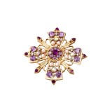 Brosa floare cu cristale mov