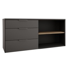 Comoda DTD antracit stejar cremona Adapo 130x40x60,3 cm