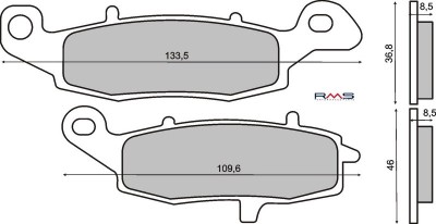 Placute frana Suzuki GSF 600 &amp;#039;00-&amp;#039;04 /GSX 600 &amp;#039;98-&amp;#039;05 Cod Produs: MX_NEW 225101240RM foto