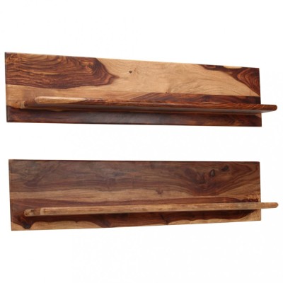 vidaXL Rafturi de perete, 2 buc., 118x26x20 cm, lemn masiv de acacia 247931 foto