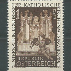 AUSTRIA 1954 - EVENIMENTE , CONGRES MUZICA RELIGIOASA TIMBRU NESTAMPILAT