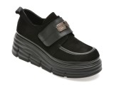 Pantofi GRYXX negri, 387605, din piele intoarsa