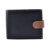 Cumpara ieftin Portofel barbati Delis, Nick PT1439, piele naturala, Negru/ Maro