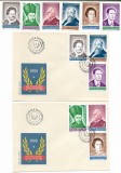 Romania (134) - Aniversari - Comemorari, 1990, serie neobliterata + 2 FDC