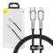 Cablu USB-C pentru Lightning Baseus Cafule, PD, 20W, 0,25m (negru)