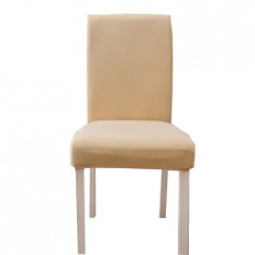 HusA scaun universal bucatarie, sufragerie, living material Spandex culoare bej