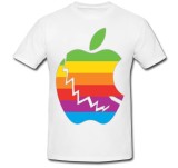 Tricou &quot; Logo Apple rainbow color &quot;