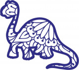 Cumpara ieftin Sticker decorativ, Mandala, Dinozaur, Albastru, 67 cm, 7496ST-3, Oem