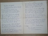 MANUSCRIS. POEZIE SEMNATA DE POETUL IUSTIN ILIESIU DEDICATA PICTOR. L.BORDEAUX