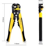 Cumpara ieftin Cleste dezizolare si sertizare cablu, top reglabil cu limitator, 20x10x3 cm, negru-galben