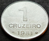 Cumpara ieftin Moneda 1 CRUZEIRO - BRAZILIA, anul 1981 *cod 60, America Centrala si de Sud