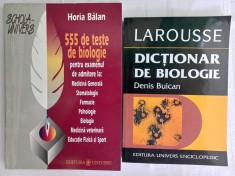 DICTIONAR DE BIOLOGIE- DENIS BUICAN+ 555 DE TESTE DE BIOLOGIE PENTRU EXAMENUL DE