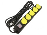 Prelungitor 5 Prize Negru 5m 16A, PLASTROL