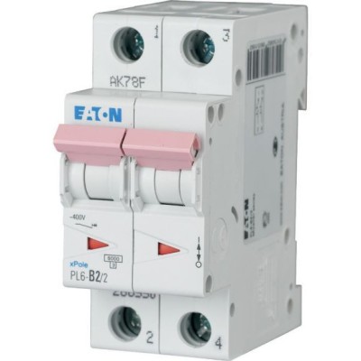 Siguranta automata 2A 2P C 6ka Eaton PL6-C2 2 foto