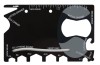 Card Multifunctional Supravietuire 18 in 1 Otel Inoxidabil 9cm Negru Dactylion - Deschizator, Chei Hexagonale, Lama, Camping, Pescuit
