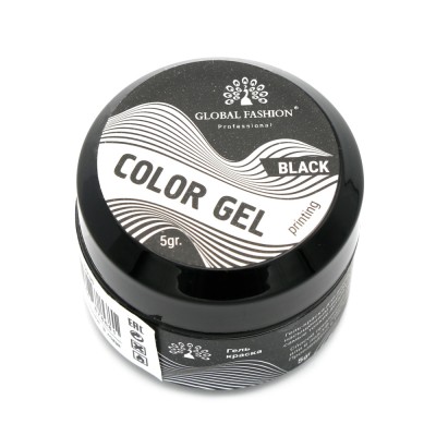 Color gel unghii, Global Fashion, 5g, culoare neagra foto