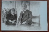 Fotografie tip carte postala, necirculata, femeie si barbat, perioada interbelica