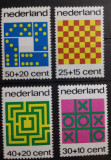 Olanda 1973 Jocuri,șah,Domino,labirint, X și O, serie 4v nestampilata, Nestampilat