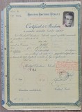 Certificat de absolvire a cursului secundar teoretic inferior Bucuresti 1947