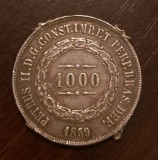 Moneda Brazilia - 1000 Reis 1859 - Argint