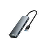 Hub Baseus UltraJoy 4-in-1 Lite, USB-A la 4xUSB-A 3.0, 5Gbps, cu cablu de 15