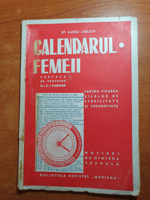 calendarul femeii anii &#039;40 - biblioteca revistei mariana