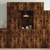 VidaXL Dulap &icirc;nalt, stejar fumuriu, 80x42,5x185 cm, lemn prelucrat