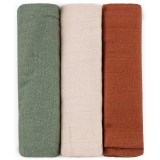 Petite&amp;Mars Moussy scutece textile Earth Tones 68 x 68 cm 3 buc