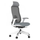SCAUN ERGONOMIC LIDO-H, LIGHT GREY, CU BAZA ALUMINIU