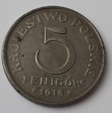 Polonia, 5 Fenigow 1918