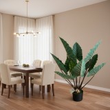 Planta artificiala Alocasia cu frunze late, 100 cm, verde decorativ, Oem
