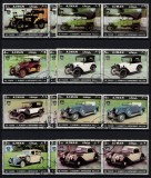 Timbre Ajman 1970 - Masini de Epoca Celebre, Serie Completa, Perechi. Colectie timbre straine, auto de epoca