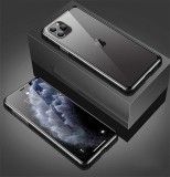 Husa Magnetic Glass 360&deg; (sticla fata + spate) pentru iPhone 11 Pro Max, Negru