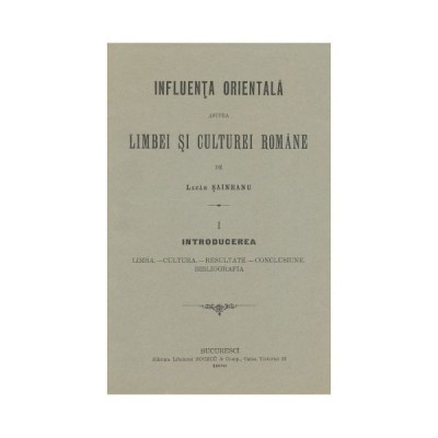 Lazăr Șaineanu, Influența orientală asupra limbii, 1900 foto