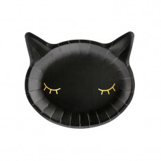 Set Farfurii Cat, negru