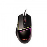 Mouse Gaming Spacer SPGM-ALIEN-PRO, USB, 12.000 dpi, iluminare RGB (Negru)