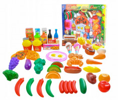 Set bucatarie fructe, legume si alte mini-produse alimentare pentru copii, 54 elemente foto
