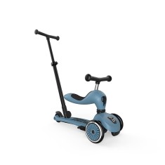 Trotineta copii cu sezut si maner, transformabila 3in1, Highwaykick 1 Push and Go Steel, 1-5 ani, pana la 50 kg, Scoot Ride