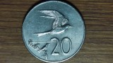Insulele Cook - moneda de colectie exotica raruta - 20 cents 1987 - Sternul z&acirc;nă - superba !