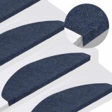 vidaXL Covorașe scară autoadezive 30 buc Albastru 65x22,5x3,5 cm