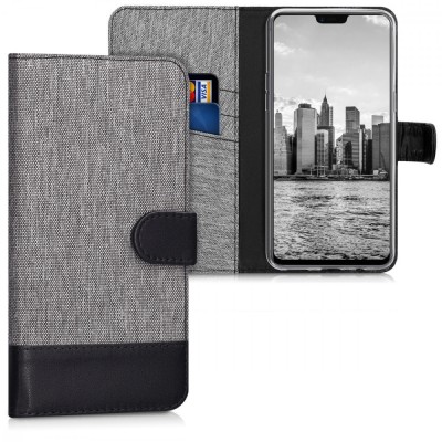 Husa pentru OPPO R15, Textil, Gri, 44771.01 foto