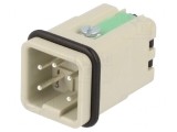 Conector HDC Han A 5 Pini 4 PE Inserturi Contact Tată