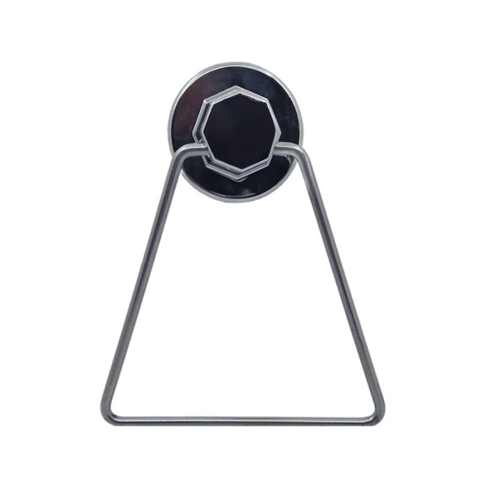 Suport din metal triunghi pentru prosop, prindere mecanica sau cu ventuza, crom lucios, Z18467, 155 mm