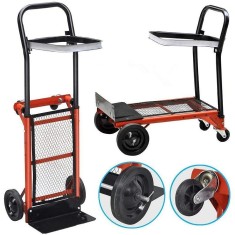 Carucior Liza Portabil cu 4 roti suport sac de gunoi pliabil 80 kg