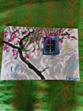TABLOU PE PANZA CU SASIU NOU 40X60 CM PEISAJ ACRILIC PRET 100 LEI NEGOCIABIL
