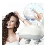 Aparat electric pt masaj scalp si corp EMC ONSHOP&reg;, Rezistent apa IPX6, 4 capete detasabile din silicon, Incarcare USB C, Oprire automata, 5W