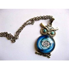 Furtuna intr-un pandantiv bufnita, bijuterie femei colier si pandantiv 29550