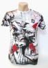 Tricou barbați imprimeu lupi - XL