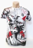 Tricou barbați imprimeu lupi - XL